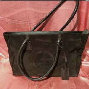 Giorgio Armani Forest Green Suede Bag